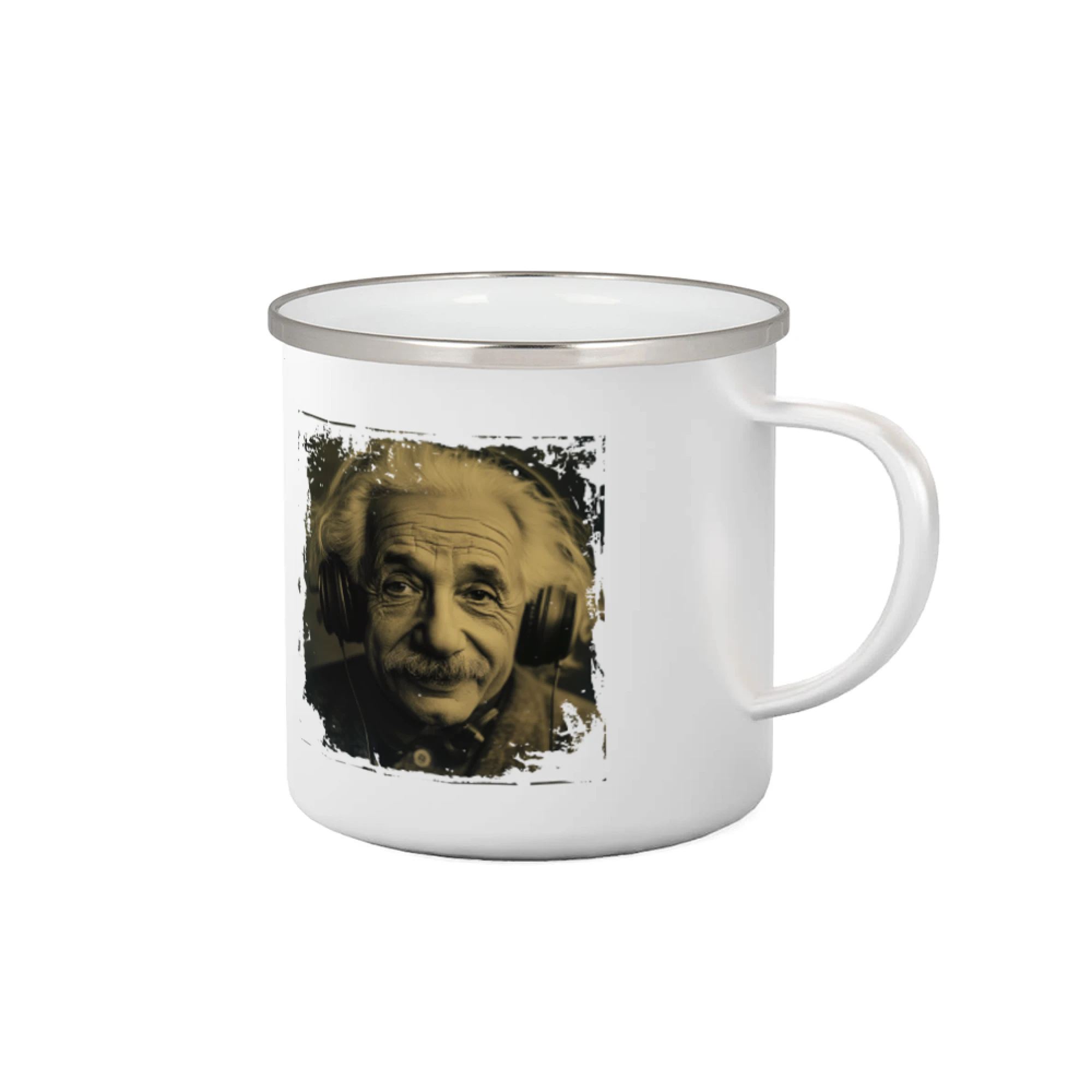 Vtipné tričká pre fyziky - Albert Einstein so slúchadlami - Plecháčik