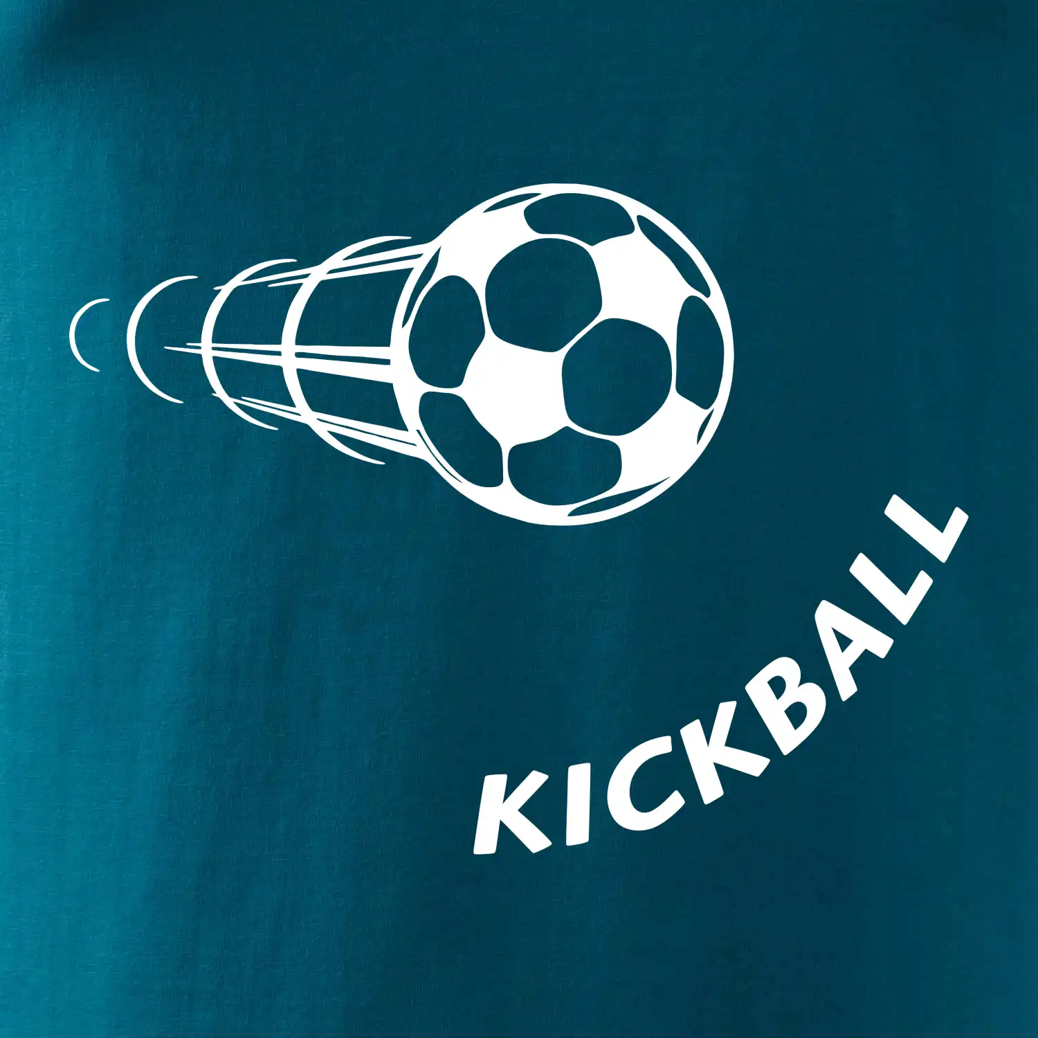 Kickball nápis šikmo