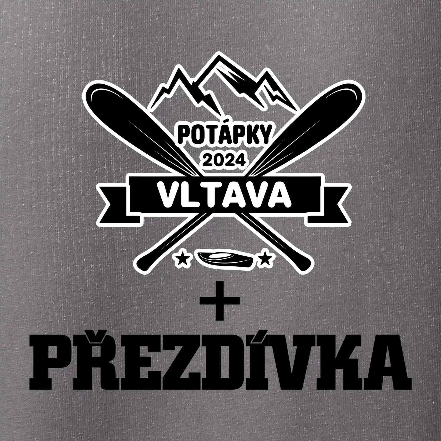 Na vodu - pádla hory (vlastní nápis)