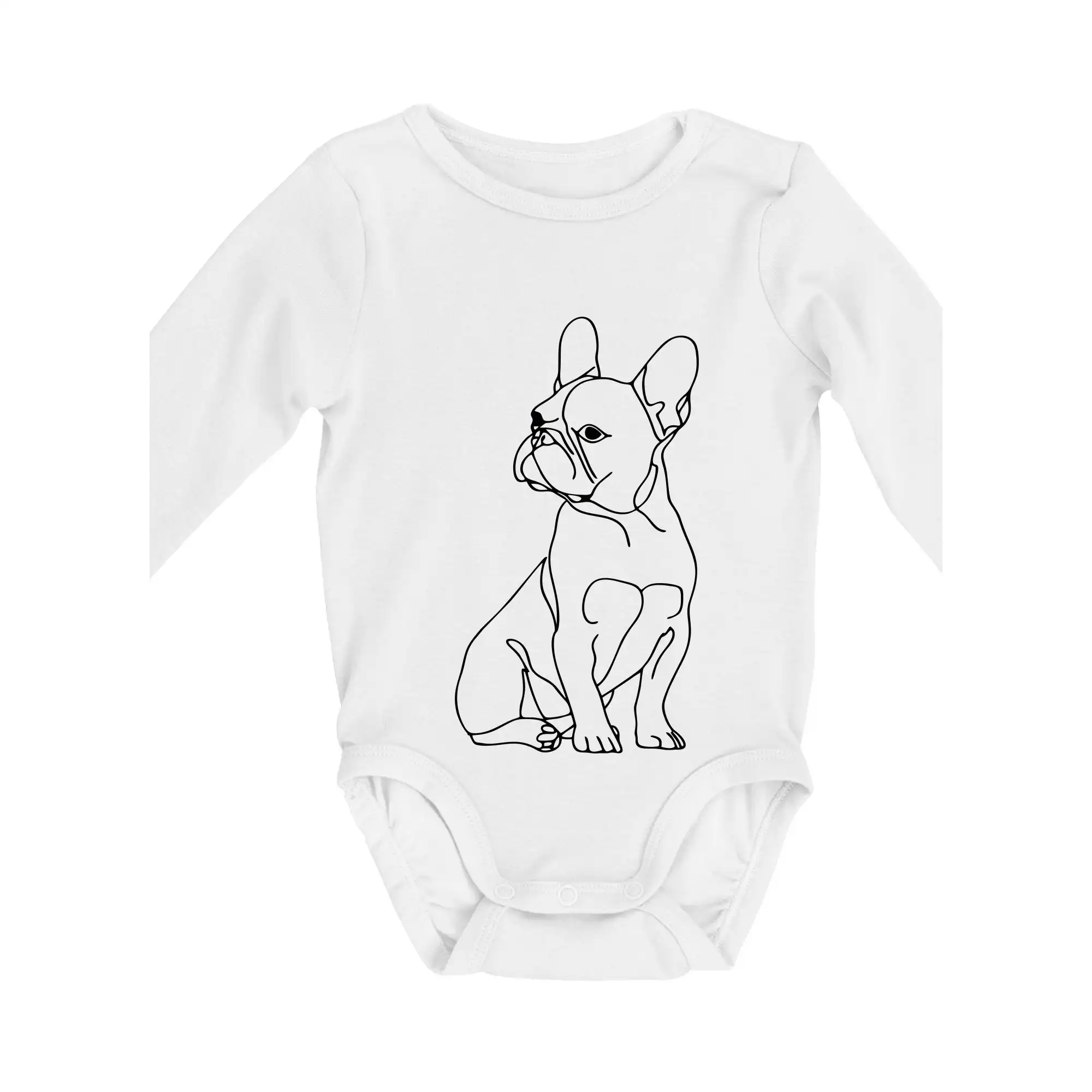 Francouzský buldoček černá kresba