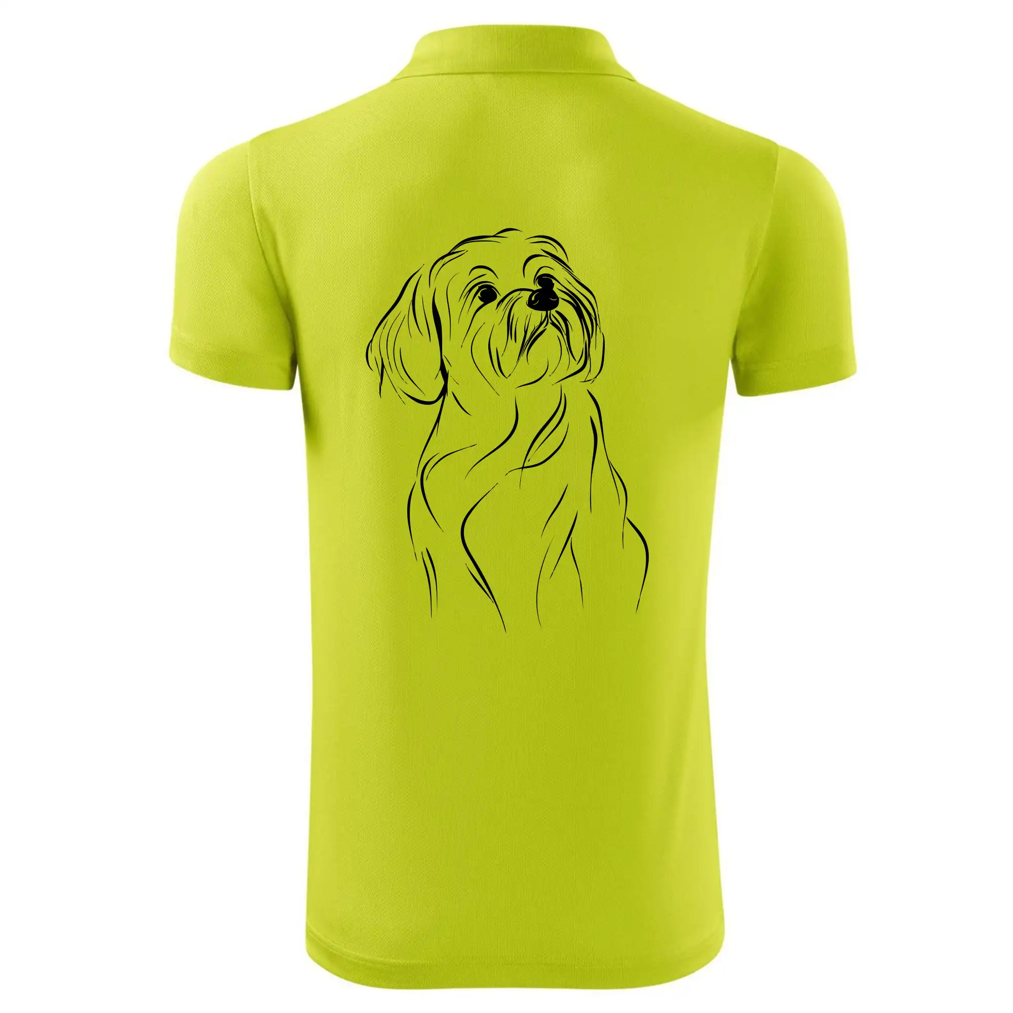 Lhasa Apso černý nákres slabé linky