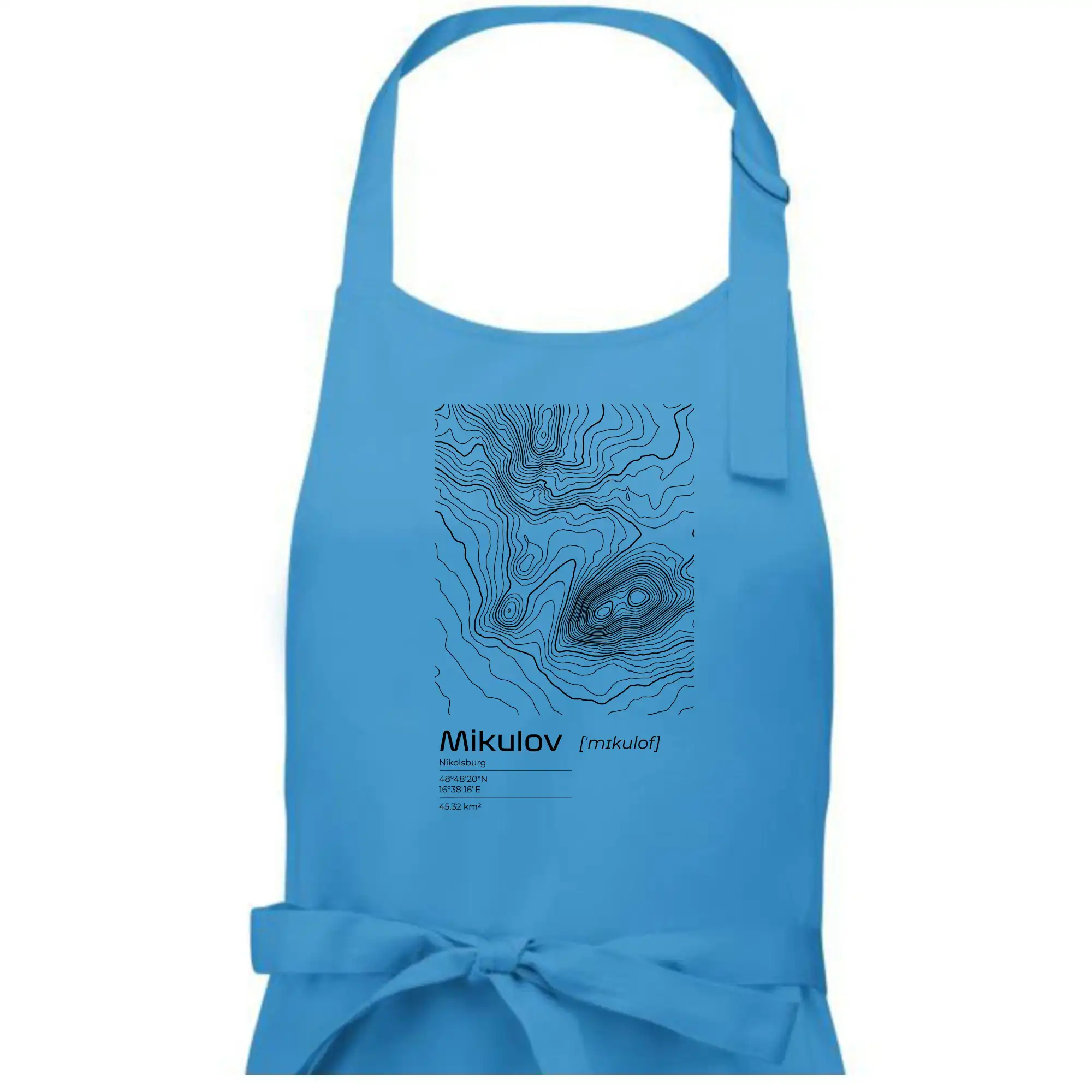 Mikulov - vrstevnice v obdélníku