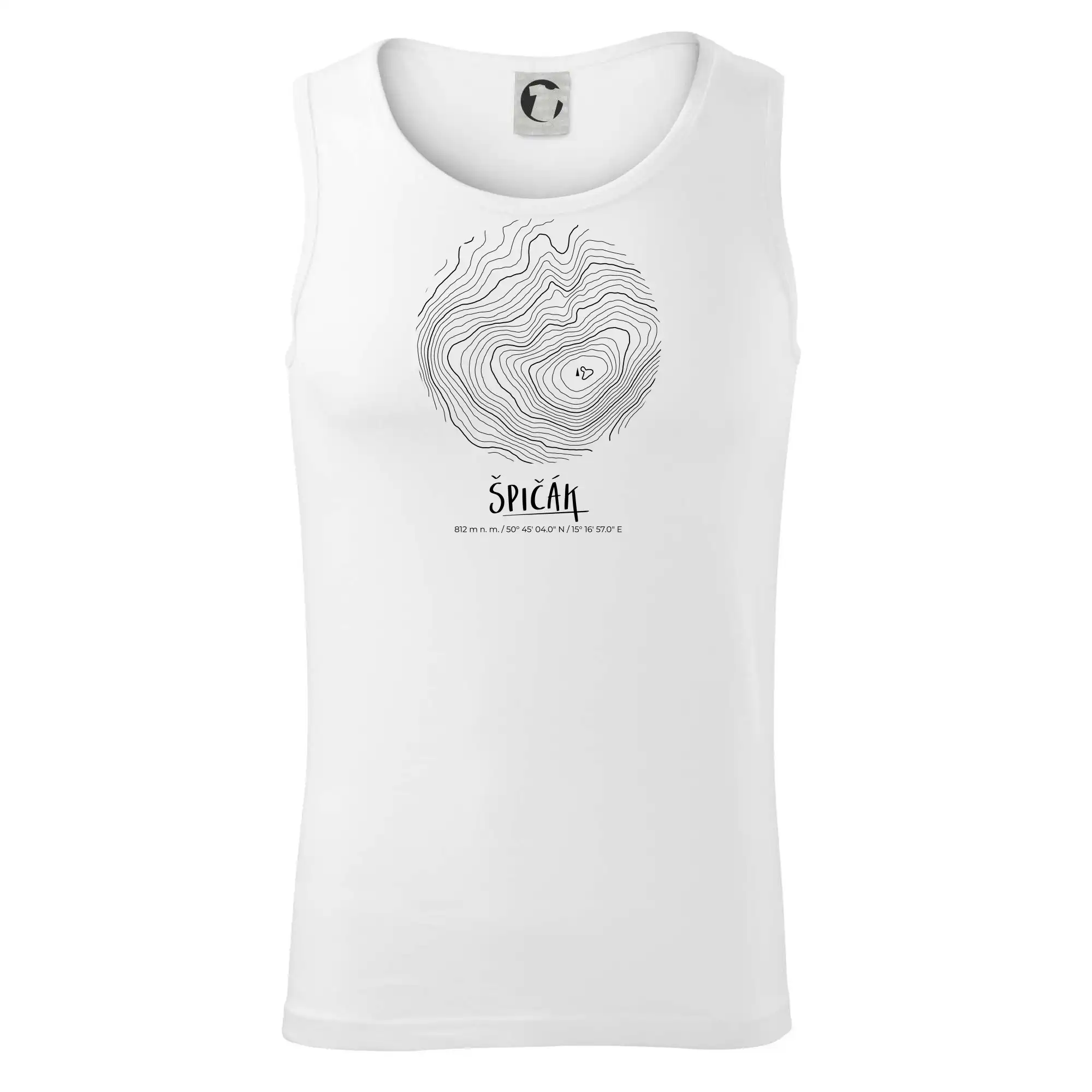 Špičák - vrstevnice v kruhu