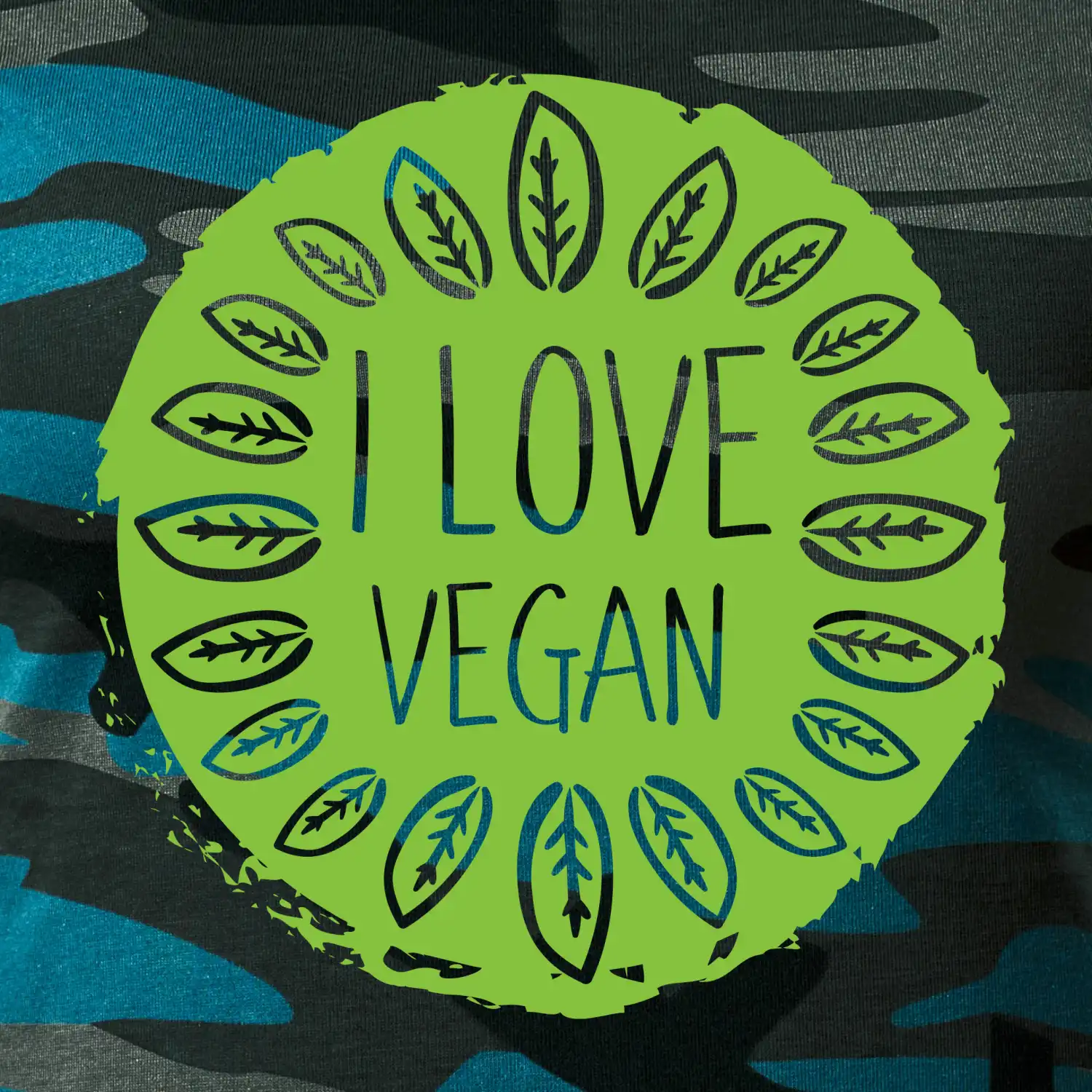 I love vegan v kruhu