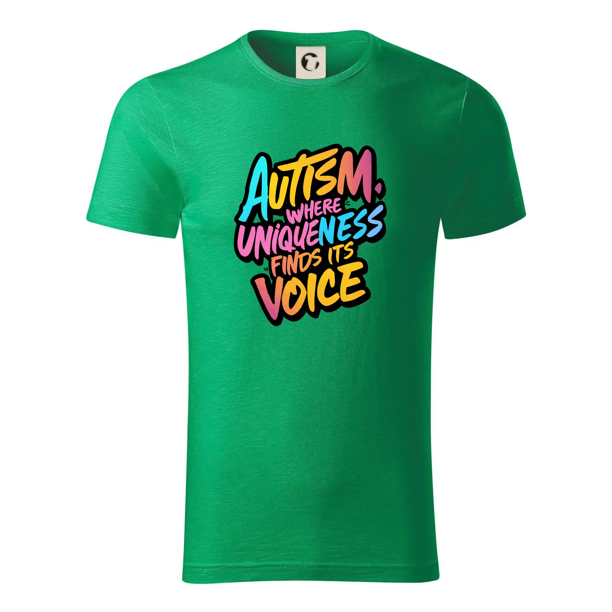 Tričká a mikiny pre autistov - Autism Where Uniqueness Finds Its Voice - Tričko z organickej bavlny