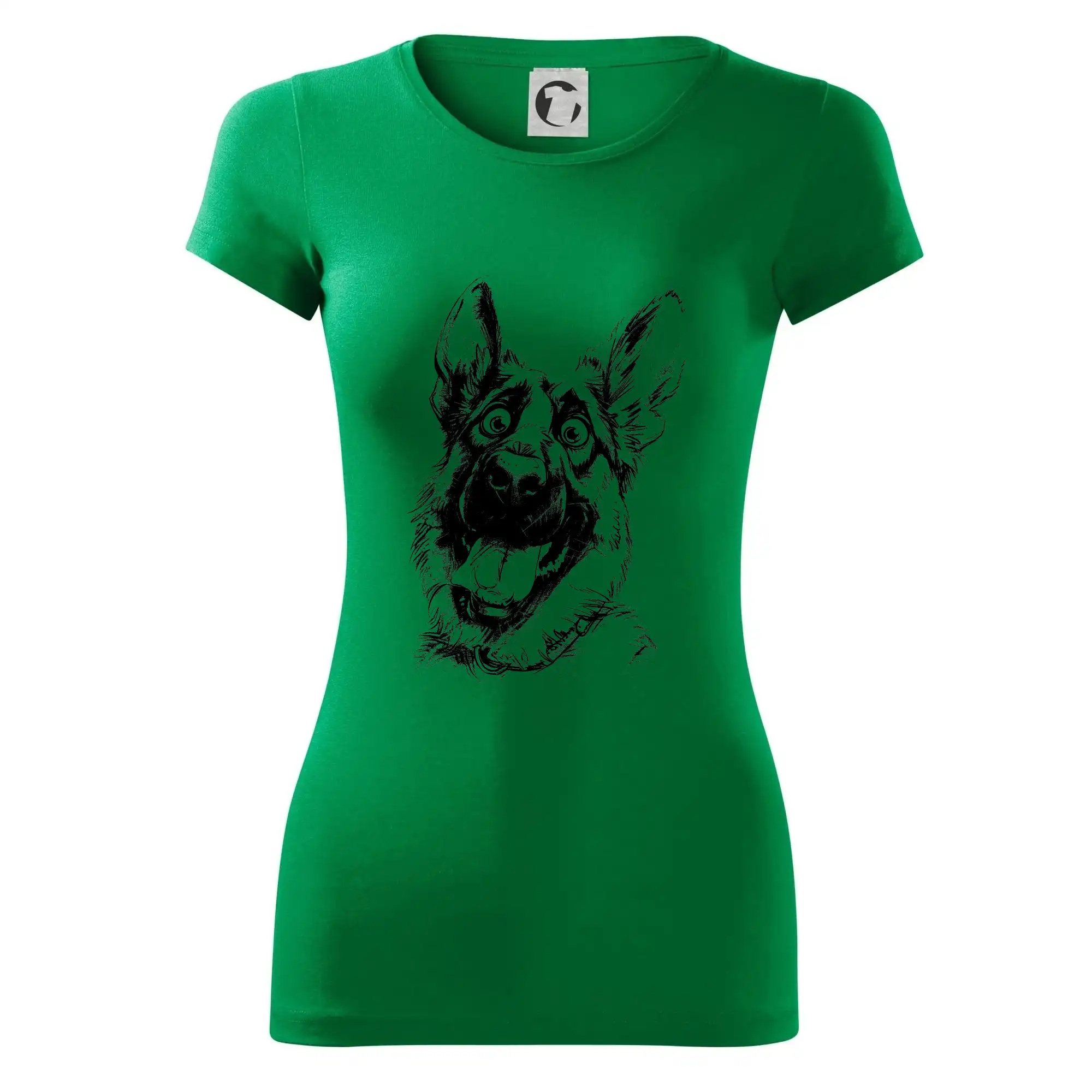 Černobílá karikatura Německý ovčák