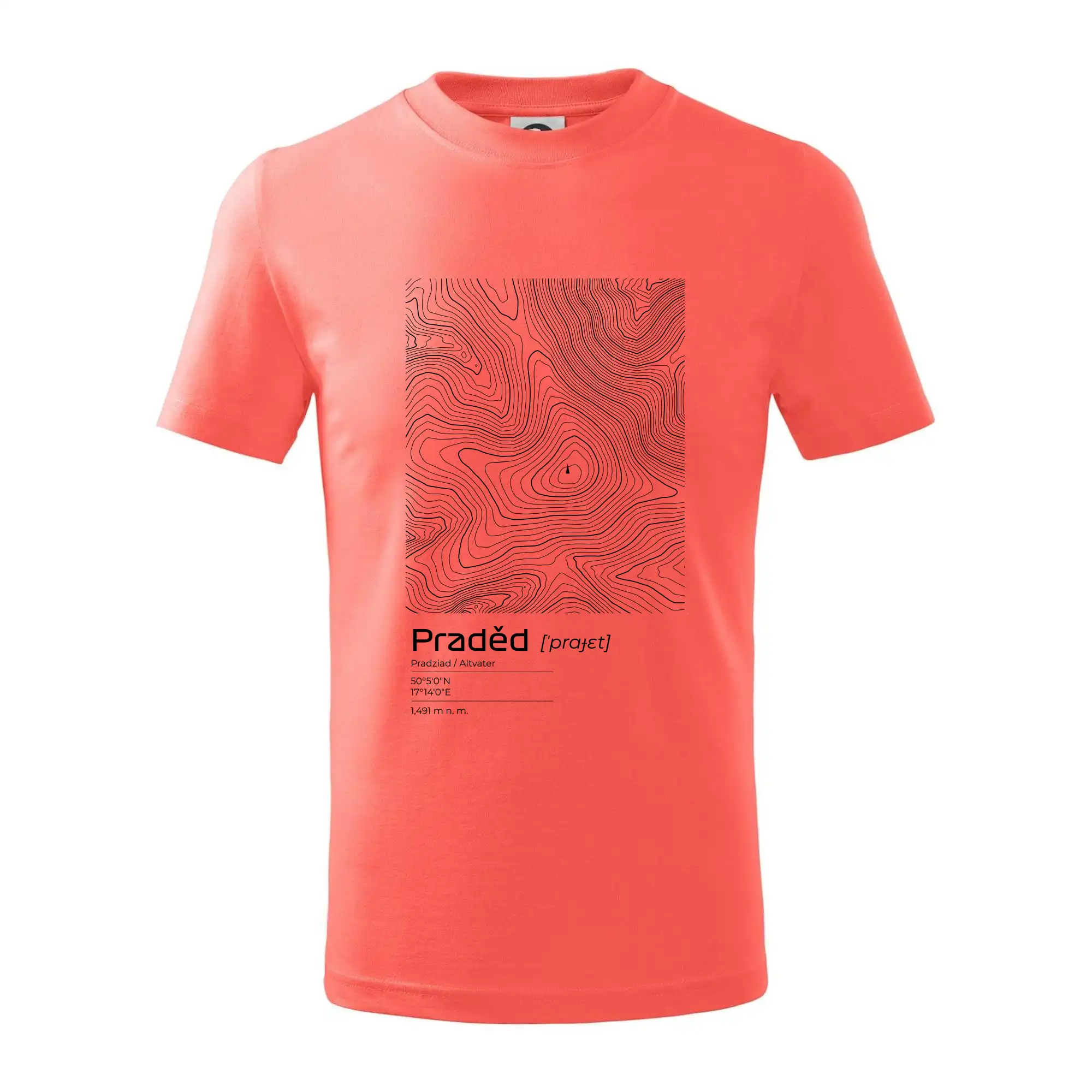 Praděd - vrstevnice v obdélníku