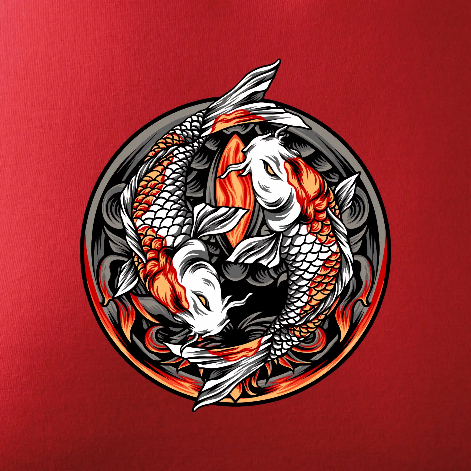 Yin & Yang Koi kapr - oranžový