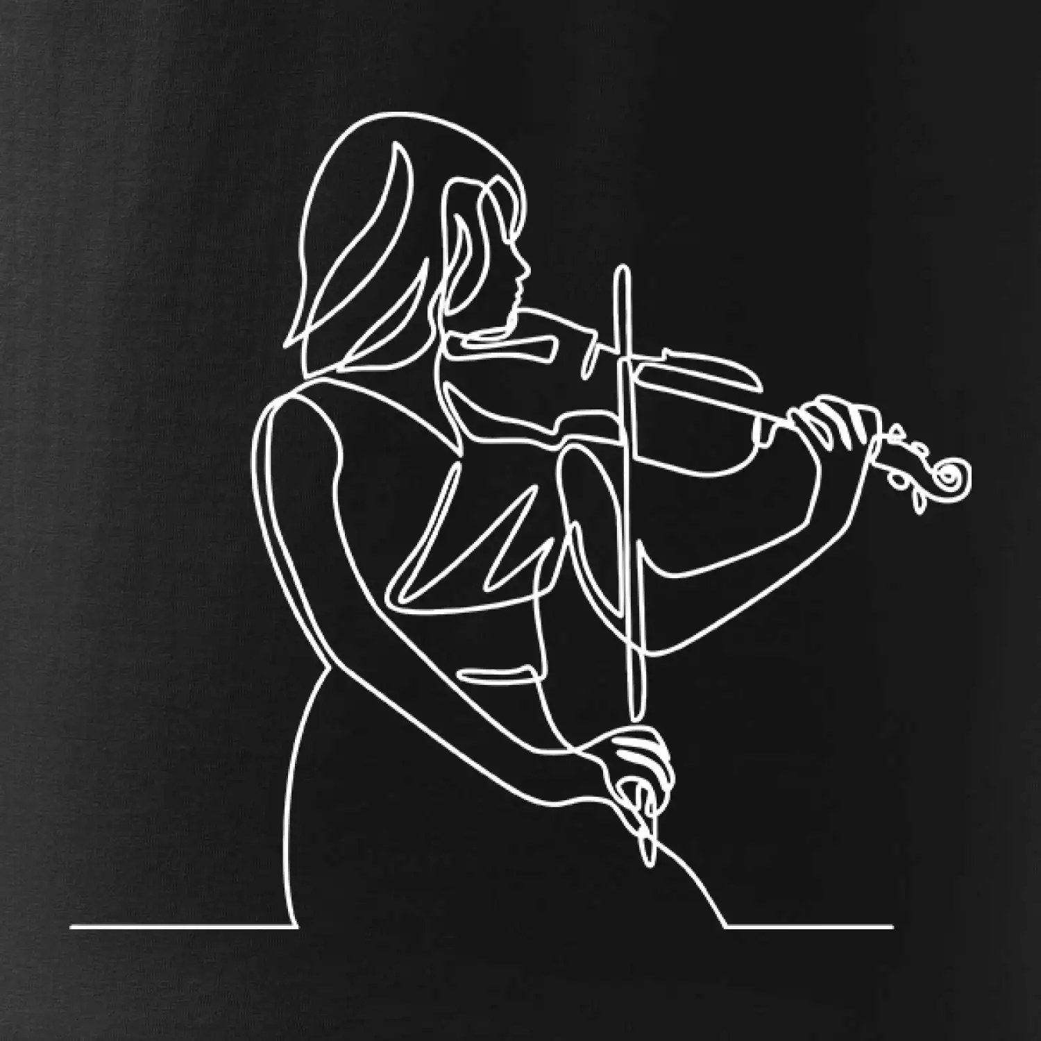 Houslistka jedním tahem