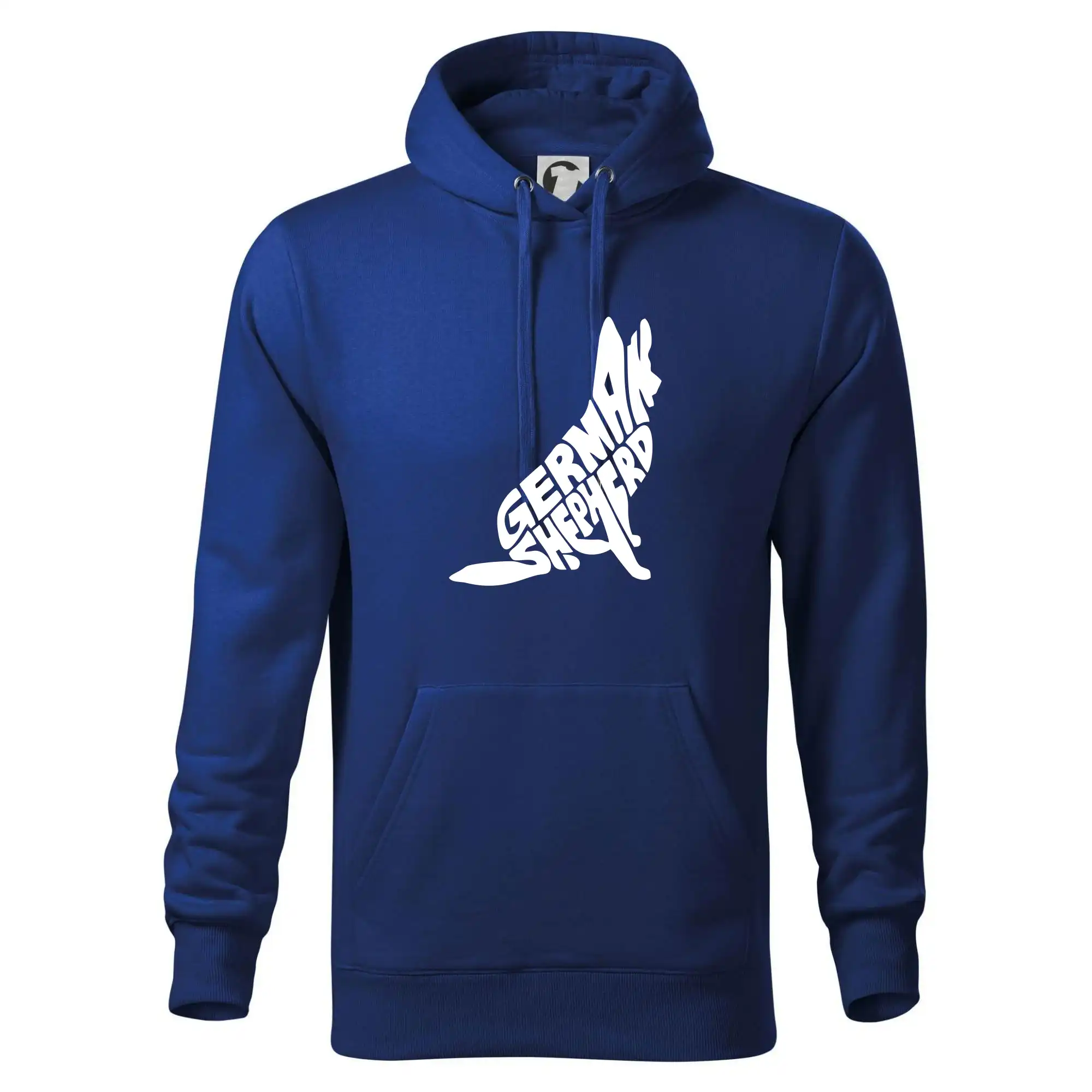 Německý ovčák sedící napis